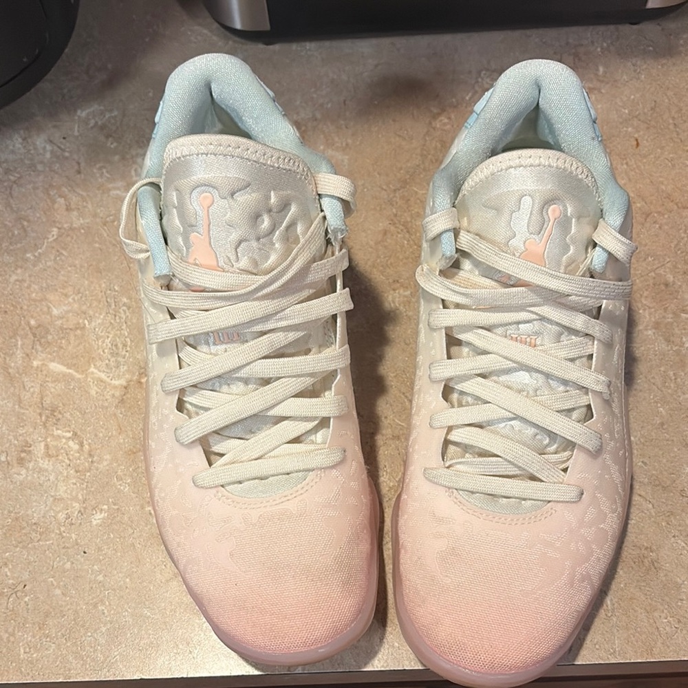 Jordan Pink and Cream Fashion-Forward Sneakers